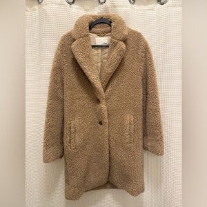 Wilfred Teddy Jacket in Warm Tan - size Small
